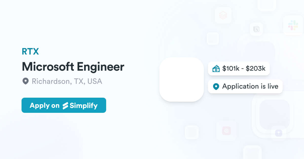 Microsoft Engineer RTX Simplify Jobs